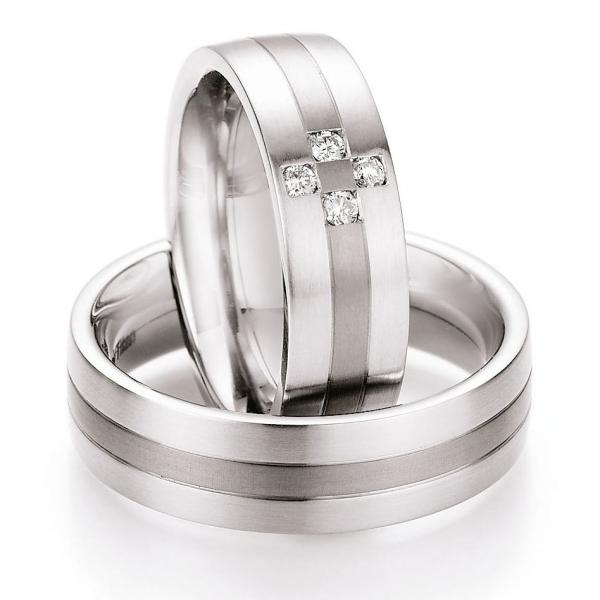 Partnerringe Edelstahl Gold/Keramik von Ruesch 68/TS601